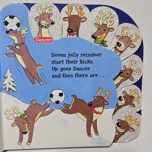 Dan Dee Christmas Santas Reindeer Plush Vixen BONUS 8 Jolly Reindeer board book - Picture 11 of 12